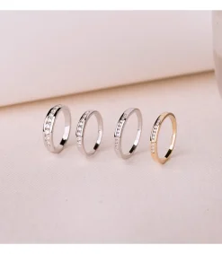Alianza Oro Blanco 18K Diamantes 0.500 Qts.<Alda Joyeros New