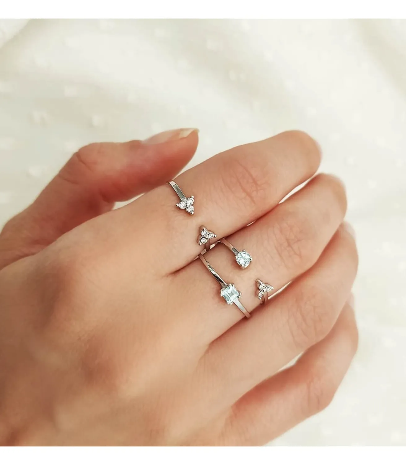 Anillo Aguamarina Oro Blanco 18K Turner<Alda Joyeros Fashion