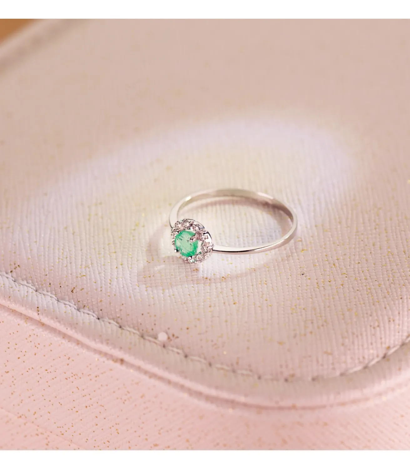 Anillo Cuajo Esmeralda 0.26 Q Oro Blanco 18K<Alda Joyeros Hot