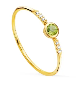 Anillo Hayworth Olivina 18K Diamantes 0.030 Qts.<Alda Joyeros Discount