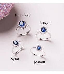 Anillo Jasmin 0.14 Qtes.18 Ktes Zafiro 0.62 Q<Alda Joyeros Shop
