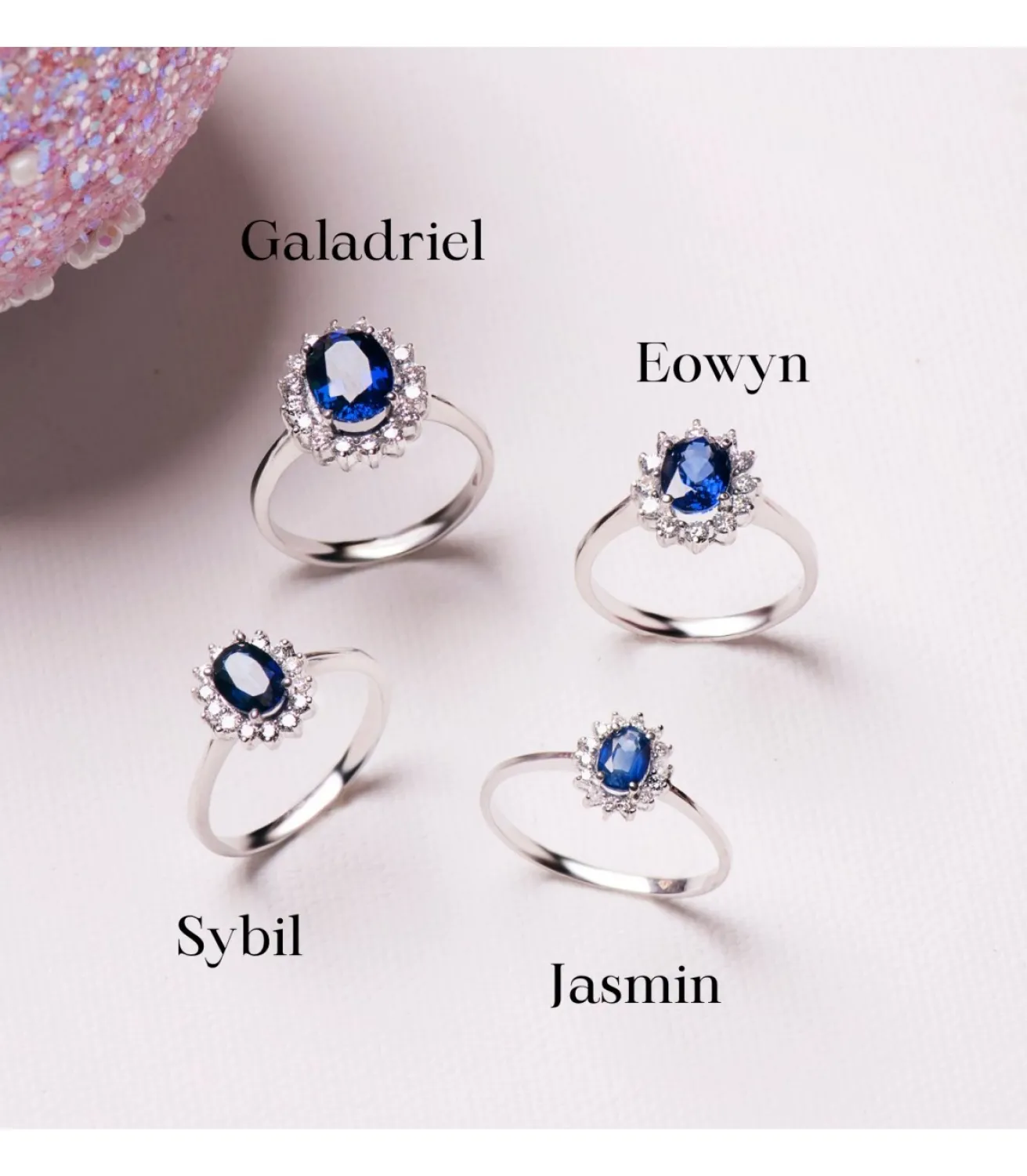 Anillo Jasmin 0.14 Qtes.18 Ktes Zafiro 0.62 Q<Alda Joyeros Shop