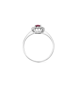 Anillo Jasmin 0.14 Qtes.18 Ktes Rubi 0.50 Q<Alda Joyeros Cheap