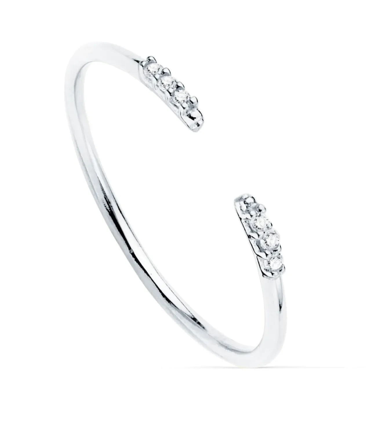 Anillo Leigh Oro Blanco 18K Diamantes 0.030 Qts.<Alda Joyeros Online