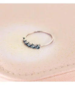Anillo London Blue Chara Oro Blanco 18K<Alda Joyeros Outlet