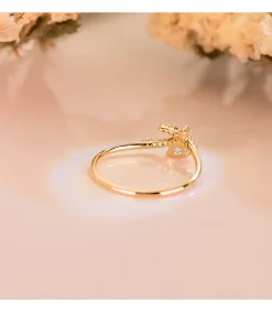 Anillo Meraki Oro 18K Lazo Topacio Azul<Alda Joyeros Cheap
