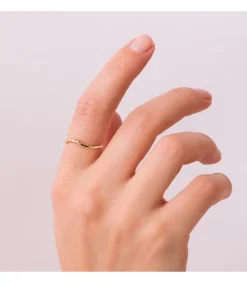 Anillo Monroe Oro Amarillo 18K Diamantes 0.025 Qts.<Alda Joyeros Shop