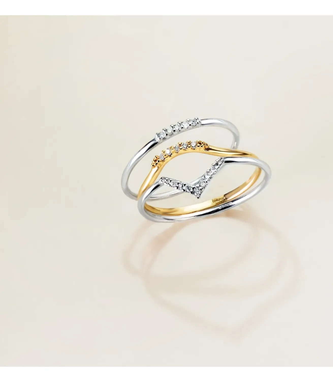Anillo Monroe Oro Amarillo 18K Diamantes 0.025 Qts.<Alda Joyeros Shop