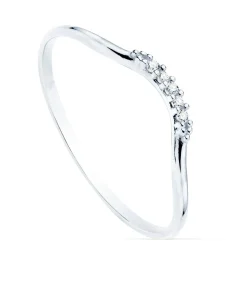 Anillo Monroe Oro Blanco 18K Diamantes 0.025 Qts.<Alda Joyeros Shop