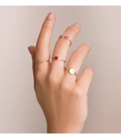 Anillo Sello Mujer Circulo Oro 18K<Alda Joyeros Cheap