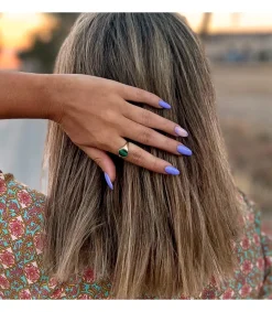 Anillo Sello Mujer Malaquita Oro 18K<Alda Joyeros Sale
