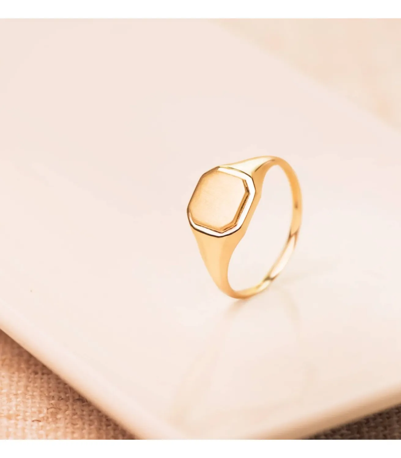 Anillo Sello Octagon Oro 18K<Alda Joyeros Best