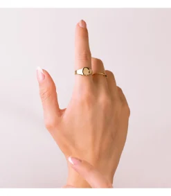 Anillo Sello Oro Amarillo 18K Grabado<Alda Joyeros Hot