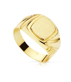 Anillo Sello Santino Oro Amarillo 18K Cuadrado<Alda Joyeros Outlet