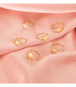 Anillo Sign Sello Mujer Corazon Oro 18K<Alda Joyeros Shop