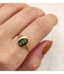 Anillo Sign Sello Mujer Tonel Oro 18K<Alda Joyeros Flash Sale