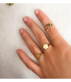 Anillo Sign Sello Mujer Tonel Oro 18K<Alda Joyeros Flash Sale