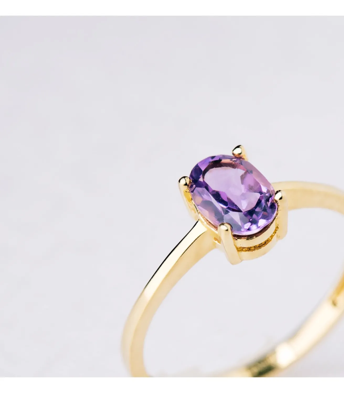 Anillo Solitario Fancy Amatista Oro 18K<Alda Joyeros Clearance