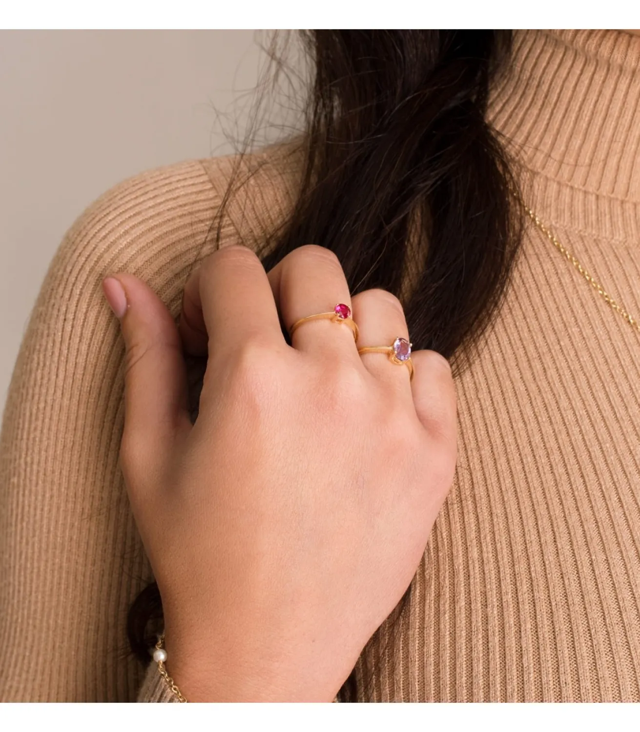 Anillo Solitario Fancy Amatista Oro 18K<Alda Joyeros Clearance