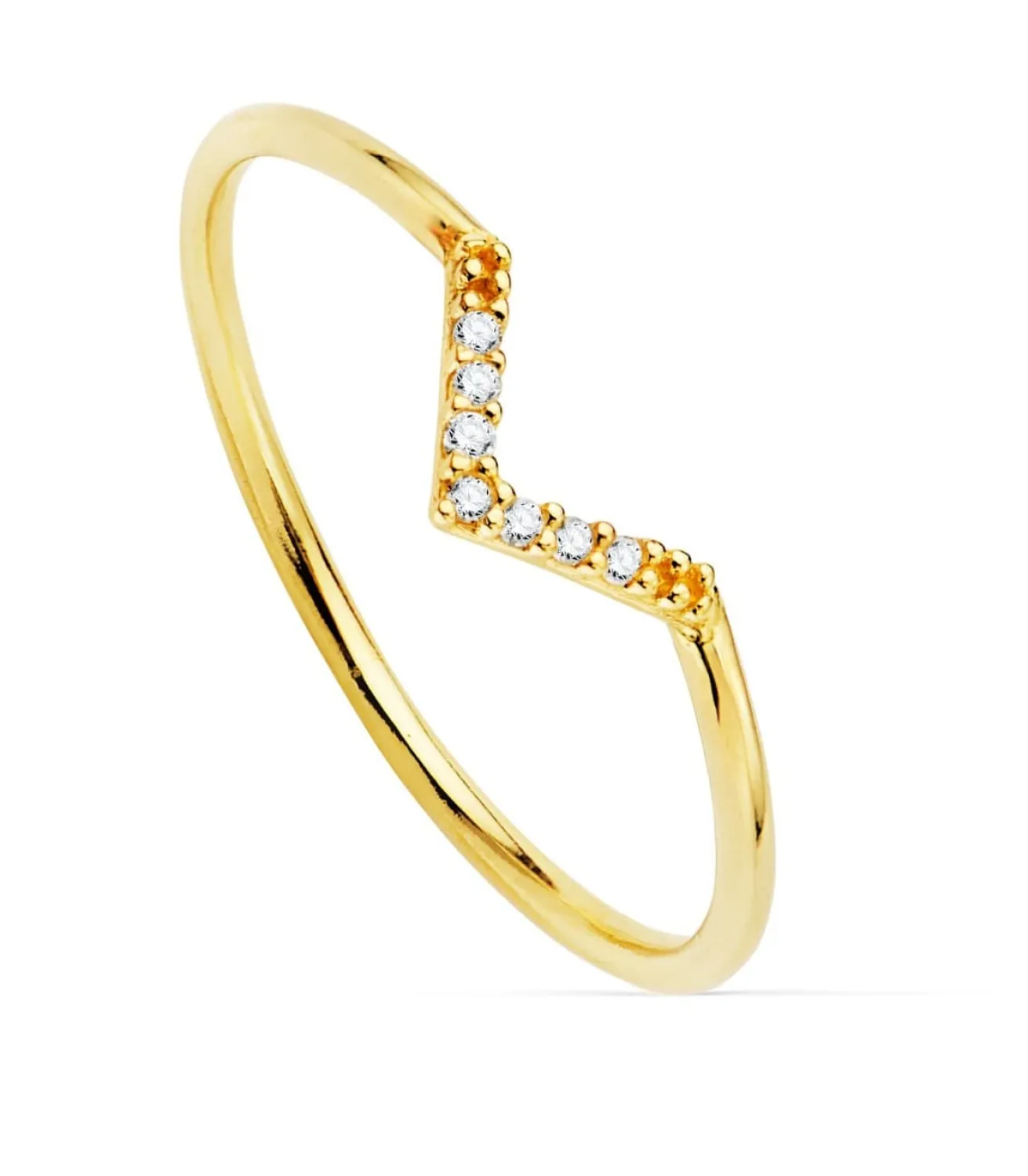 Anillo Streisand Oro Amarillo 18K Diamantes 0.035 Qts.<Alda Joyeros Fashion