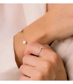 Anillo Streisand Oro Blanco 18K Diamantes 0.035 Qts.<Alda Joyeros Cheap