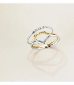 Anillo Streisand Oro Blanco 18K Diamantes 0.035 Qts.<Alda Joyeros Cheap