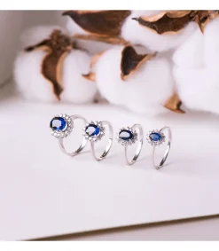 Anillo Sybil Oro Blanco 18K Zafiro Y Diamantes<Alda Joyeros Flash Sale