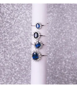 Anillo Sybil Oro Blanco 18K Zafiro Y Diamantes<Alda Joyeros Flash Sale