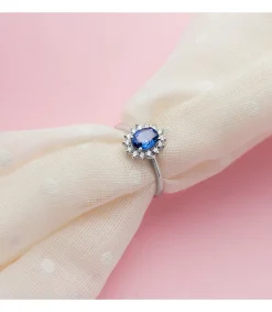 Anillo Sybil Oro Blanco 18K Zafiro Y Diamantes<Alda Joyeros Flash Sale