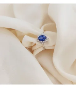 Anillo Sybil Oro Blanco 18K Zafiro Y Diamantes<Alda Joyeros Flash Sale