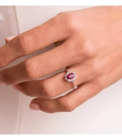 Anillo Sybil Oro Blanco 18K Rubi Y Diamantes<Alda Joyeros New