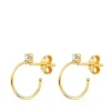 Aros Abiertos Circonitas Oro Amarillo 18K<Alda Joyeros Online