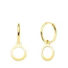 Aros Colgante Circulo Oro Amarillo 18K<Alda Joyeros Best Sale