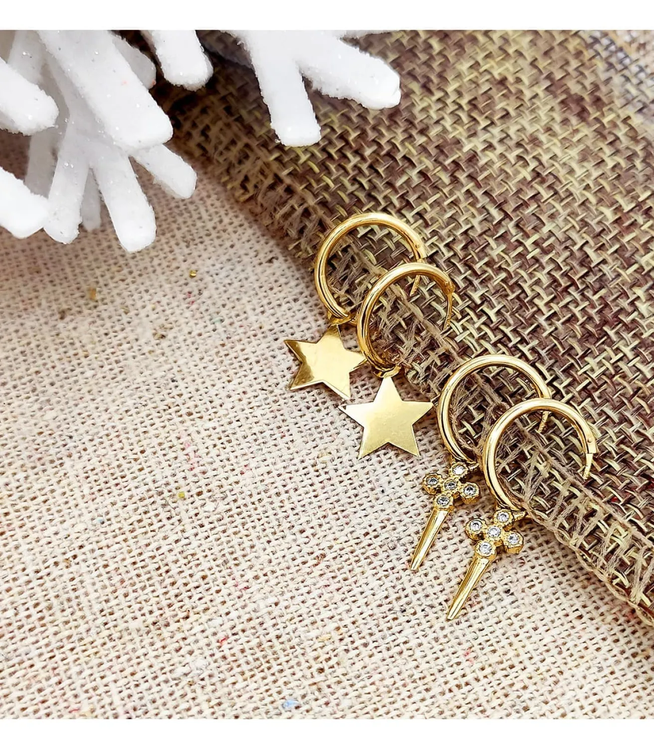 Aros Colgante Estrella Oro Amarillo 18K<Alda Joyeros Best