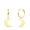 Aros Colgante Luna Oro Amarillo 18K<Alda Joyeros Sale