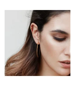 Aros Diamantados Oro Amarillo 18 K 40 Mm<Alda Joyeros Hot