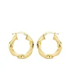 Aros Gallonados Oro Amarillo 18 K 23 Mm<Alda Joyeros Best