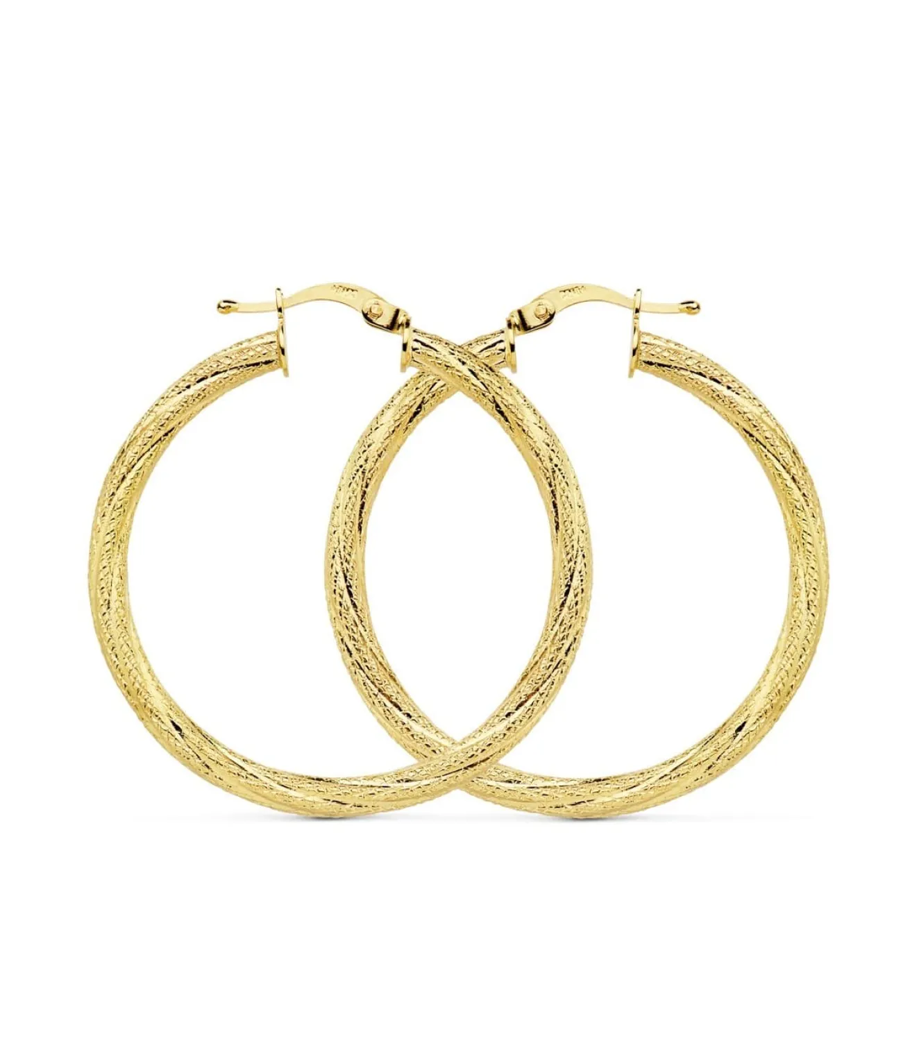 Aros Grano Oro Amarillo 18 K 29 Mm<Alda Joyeros Online