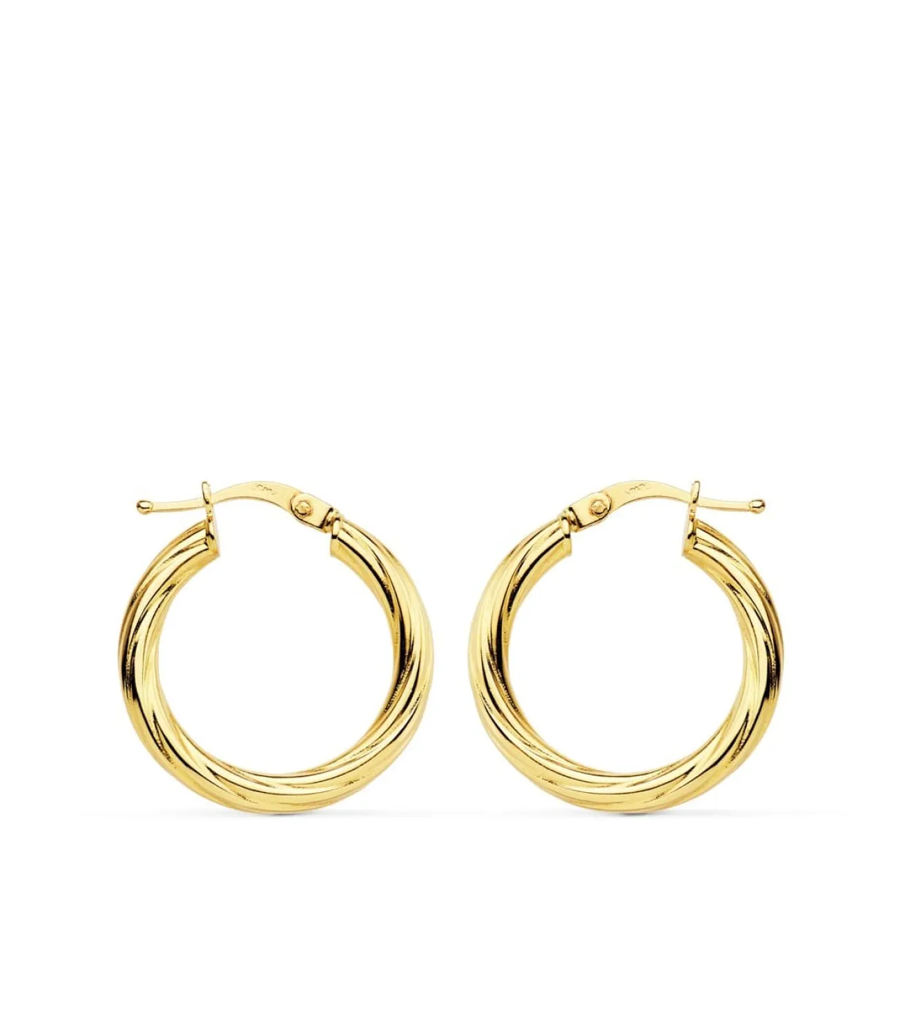 Aros Huecos Brillo Oro Amarillo 18 K 21 Mm<Alda Joyeros Store