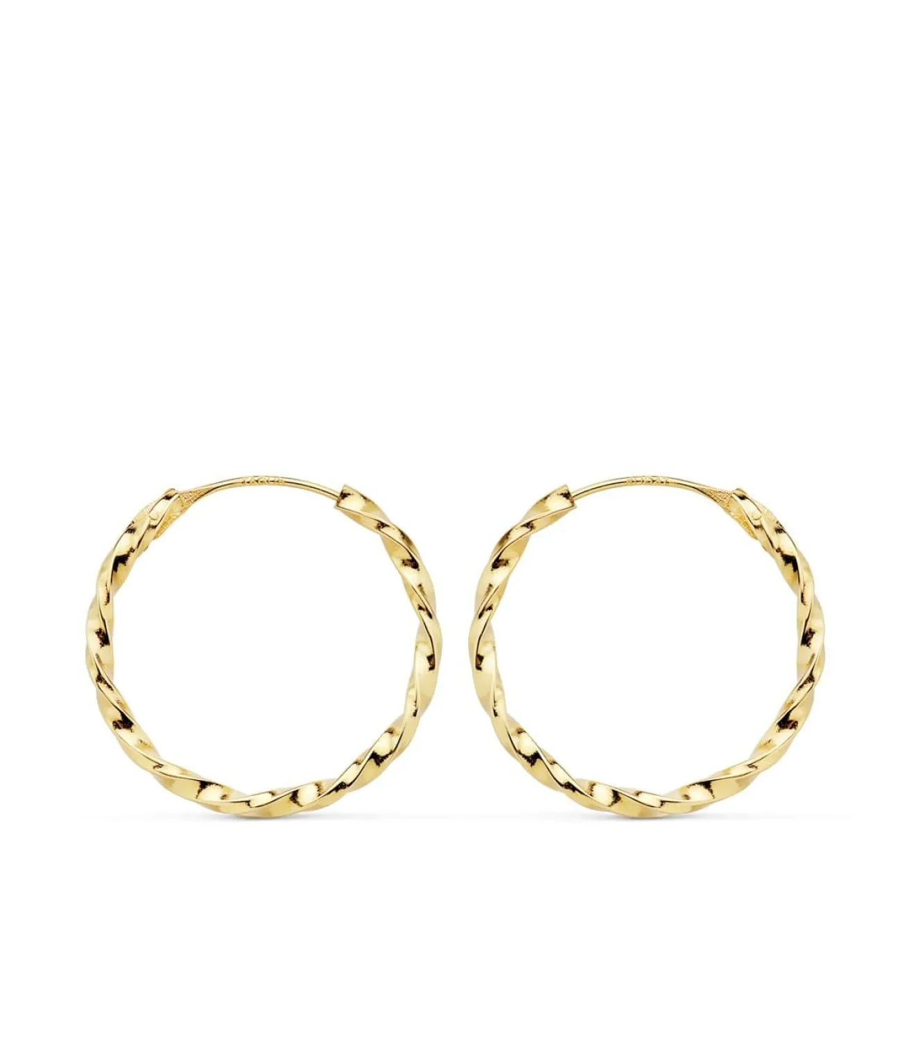 Aros Huecos Redondos Oro Amarillo 18 K 20Mm<Alda Joyeros New