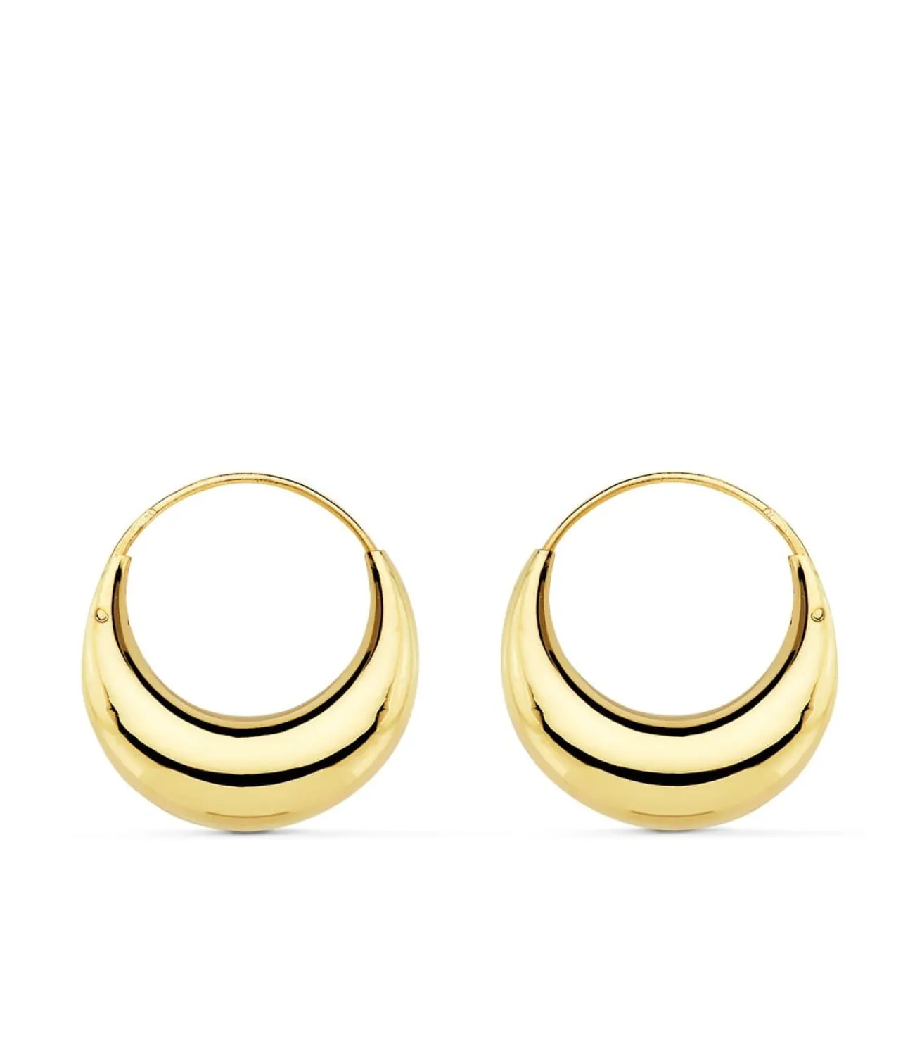 Aros Morcilla Oro Amarillo 18K 20 Mm<Alda Joyeros Online