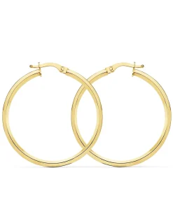 Aros Mujer Skinny Oro Amarillo 18K 33 Mm<Alda Joyeros Outlet
