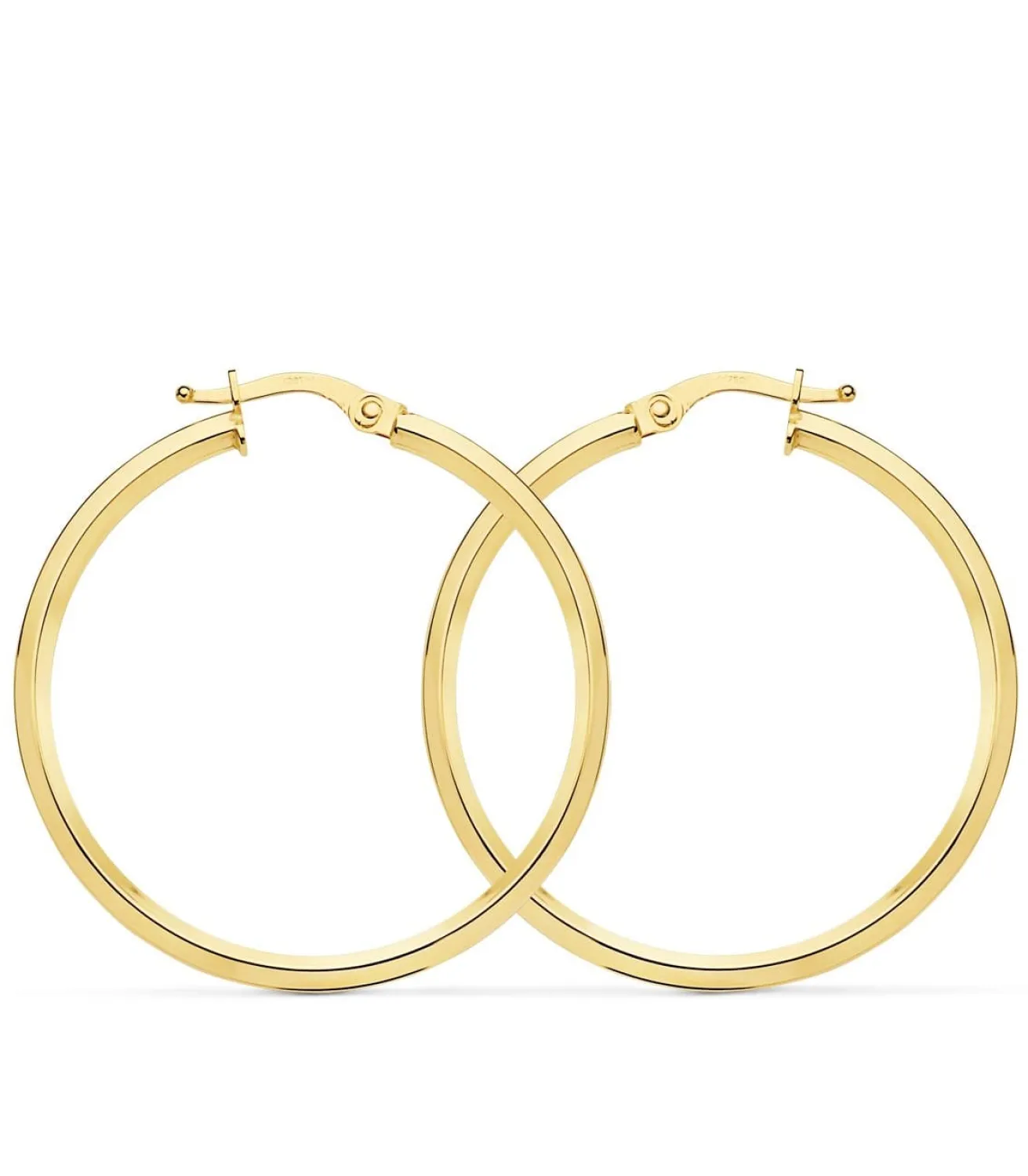 Aros Mujer Skinny Oro Amarillo 18K 33 Mm<Alda Joyeros Outlet