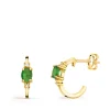 Aros Paradise Esmeralda Oro Amarillo 18K<Alda Joyeros Best Sale