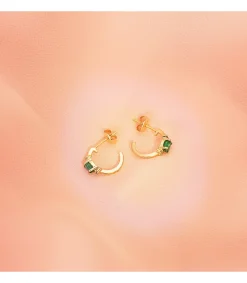 Aros Paradise Esmeralda Oro Amarillo 18K<Alda Joyeros Best Sale