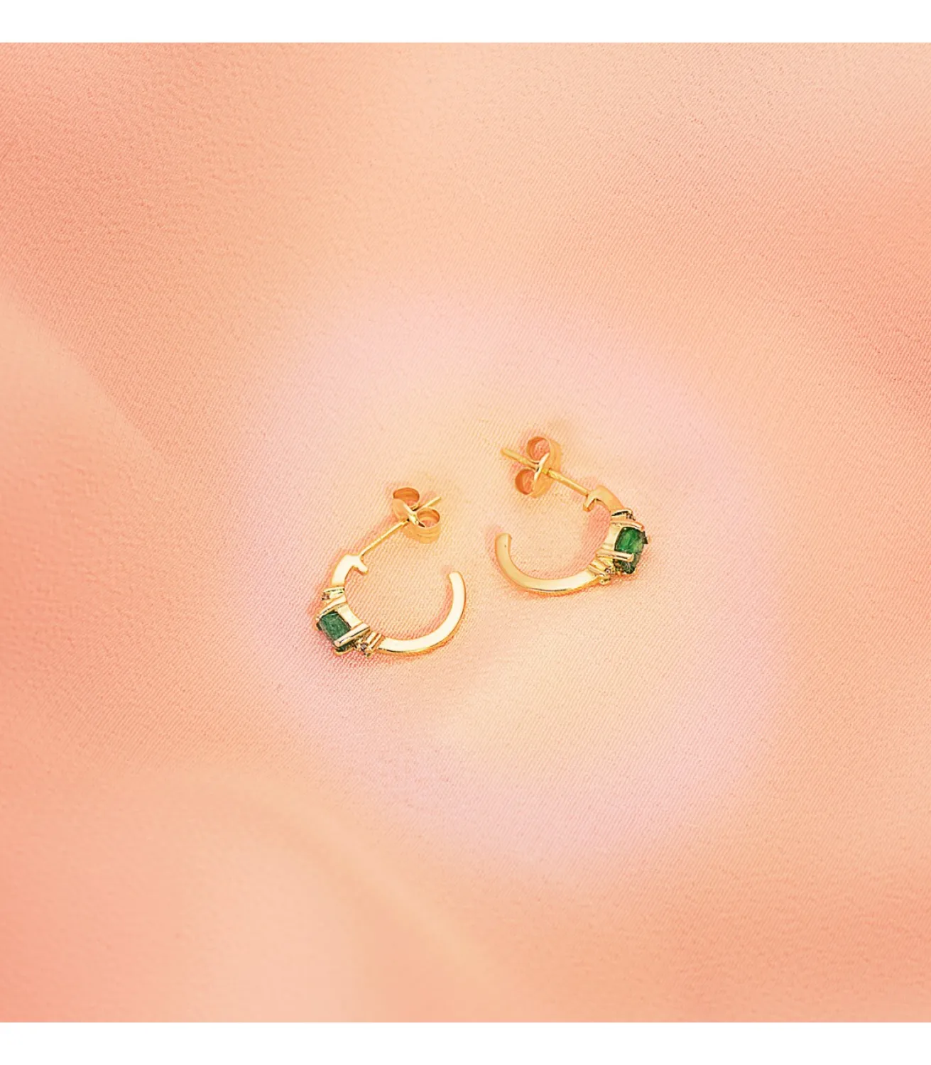 Aros Paradise Esmeralda Oro Amarillo 18K<Alda Joyeros Best Sale