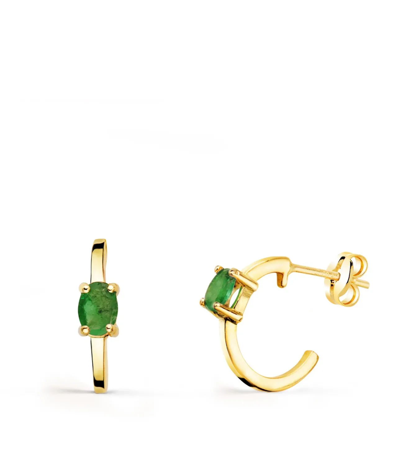 Aros Paradise Glam Esmeralda Oro Amarillo 18K<Alda Joyeros Cheap