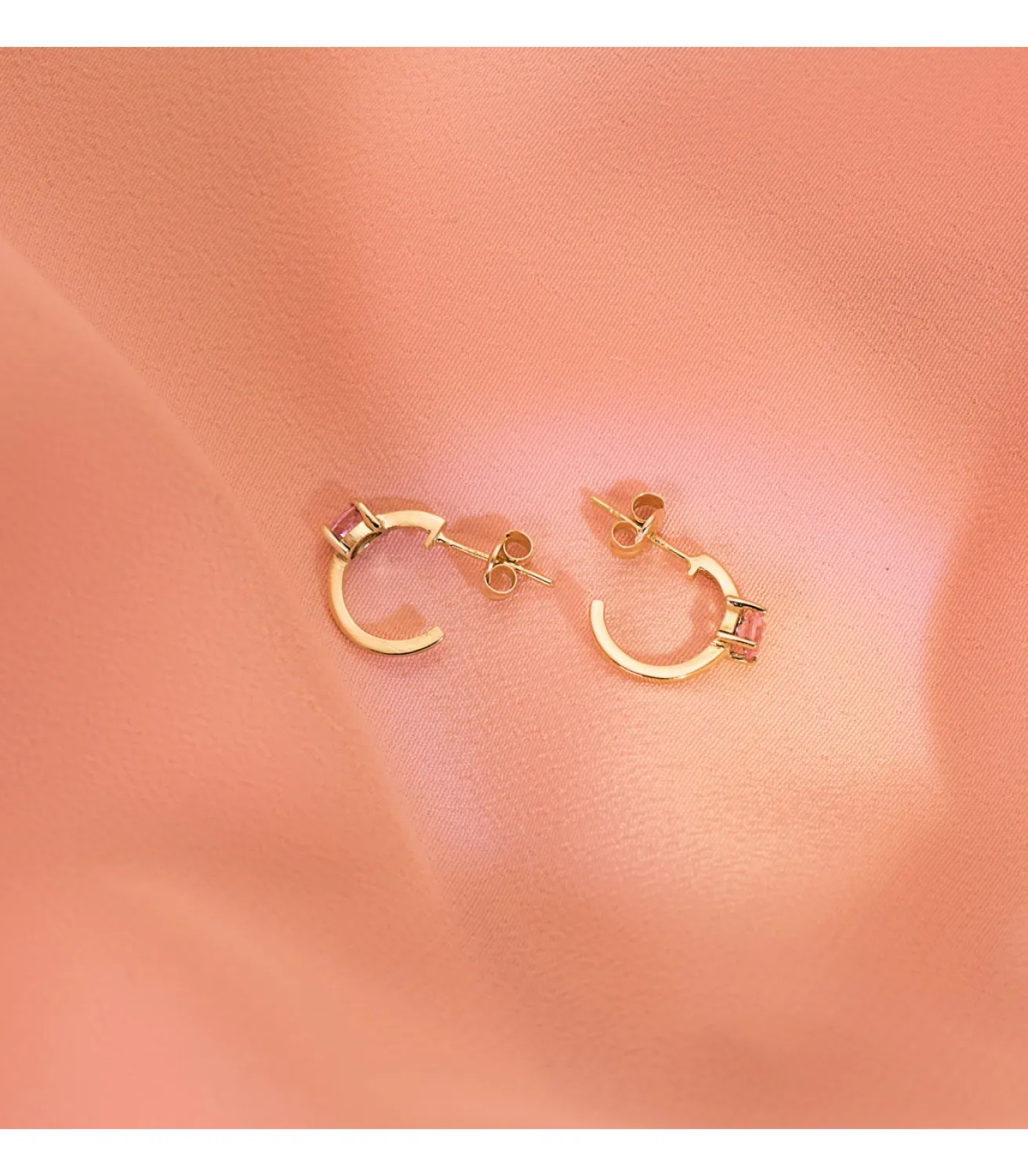 Aros Paradise Glam Rosa De Francia Oro Amarillo 18K<Alda Joyeros Clearance