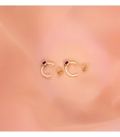 Aros Paradise Glam Rubi Oro Amarillo 18K<Alda Joyeros Best