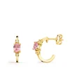 Aros Paradise Rosa De Francia Oro Amarillo 18K<Alda Joyeros Online